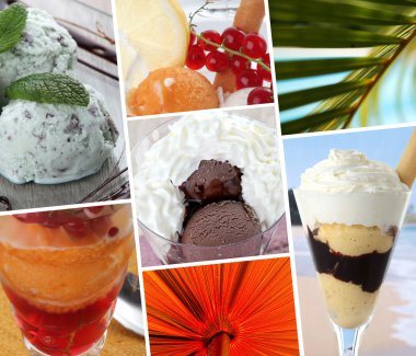 Montage of holiday ice creams clipart