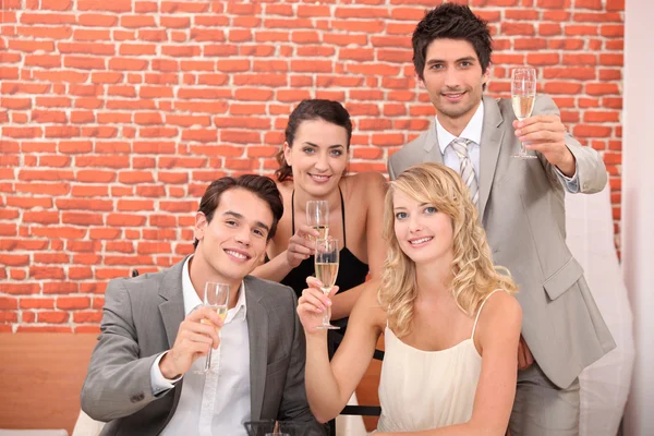 Business team toasting successful year — Stock Photo, Image