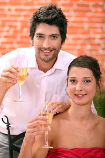 Couple celebrating — Stock Photo, Image