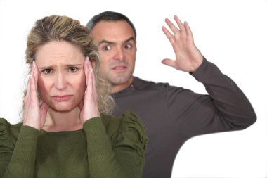 Couple fighting clipart