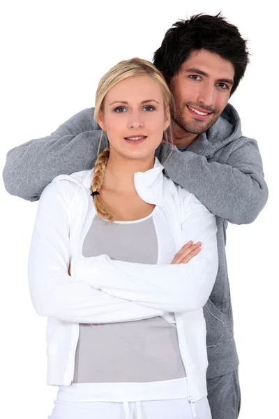 Couple in tracksuit — Stock Photo, Image