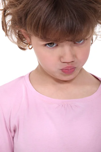 stock image Grumpy little girl