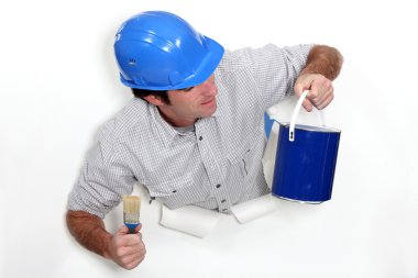 A male painter. clipart