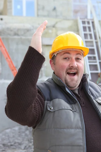 Construtor muito feliz — Fotografia de Stock