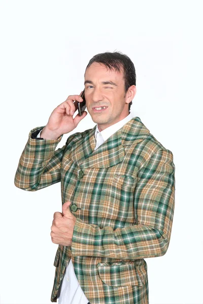 Farmer on the phone — Stock Photo, Image
