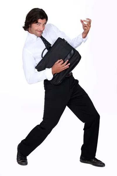 Man with briefcase — Stock Photo, Image
