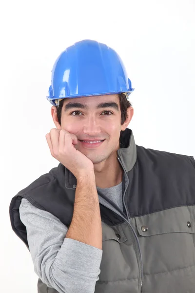 Porträtt av en ung builder — Stockfoto