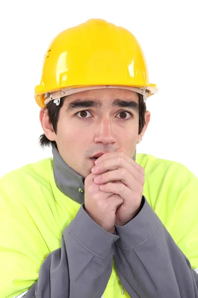 Constructor asustado — Foto de Stock