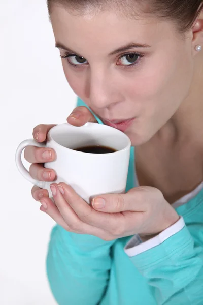 커피 컵 여자 — 스톡 사진