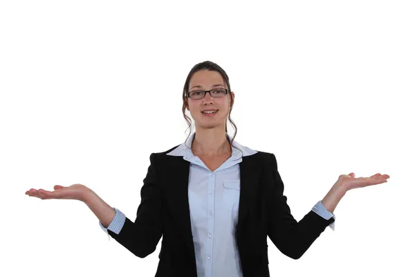Businesswoman lost for words — Stock Photo, Image