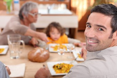 Family meal clipart