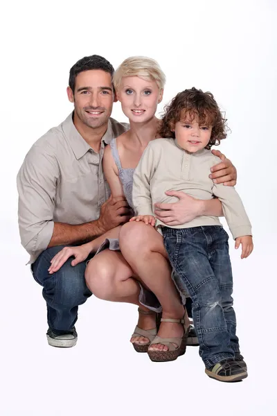 Portrait of parents with child — Stock Photo, Image