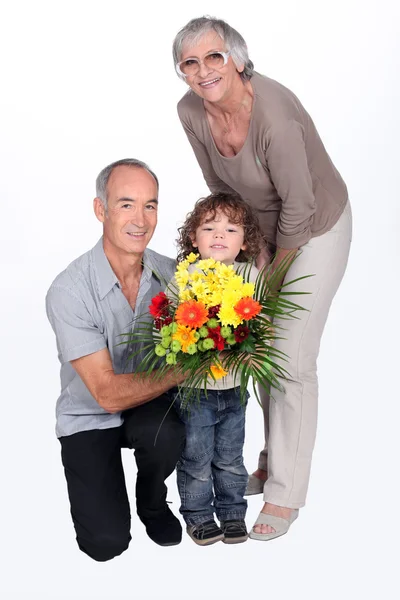 Grandparents and grandson — Stock Photo, Image
