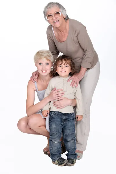 Portrait of grandmother with daughter and grandchild — Stock Photo, Image