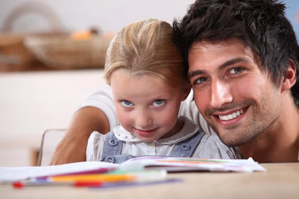 Father spending time with his daughter — Stock Photo, Image