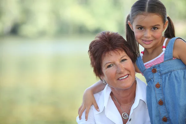 Grandmother and granddaughter Royalty Free Stock Photos