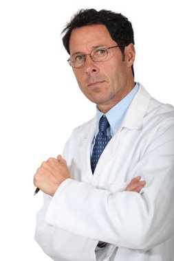 Portrait of a physician clipart