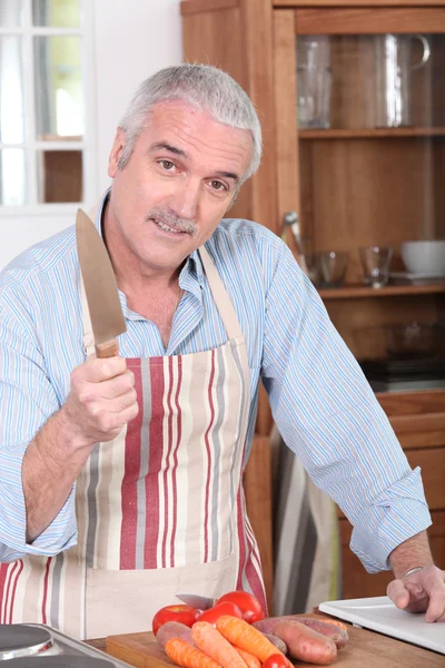 Uomo in cucina — Foto Stock