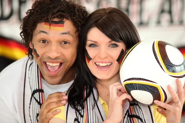Supporters of German soccer team — Stock Photo, Image