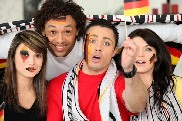 Němečtí fotbaloví fanoušci — Stock fotografie