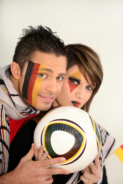 독일 축구 팬 들 — 스톡 사진