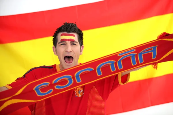Fã de futebol espanhol — Fotografia de Stock