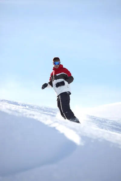 Snowboarder in azione — Foto Stock