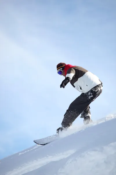 Впевнено сноубордист — стокове фото