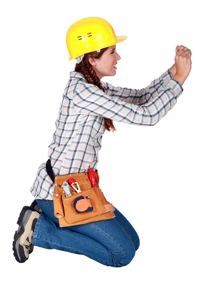 Kvinnlig arbetare — Stockfoto