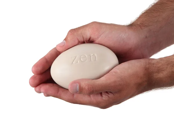 Zen engraved on a pebble — Stock Photo, Image