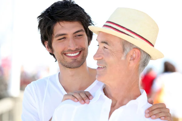 Father and son on holiday — Stock Photo, Image