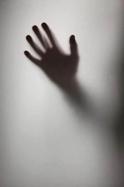 Silhouet van een hand — Stockfoto