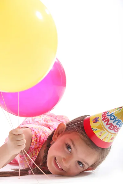 Kleine meisje verjaardagspartij — Stockfoto