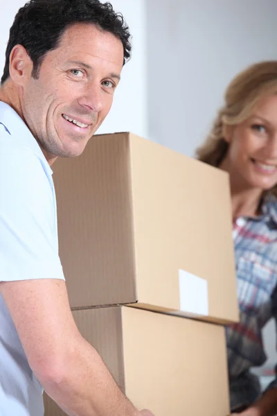 Pareja cajas de transporte —  Fotos de Stock