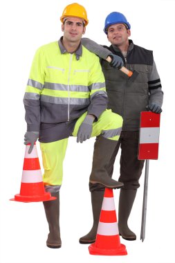 A team of traffic guards clipart