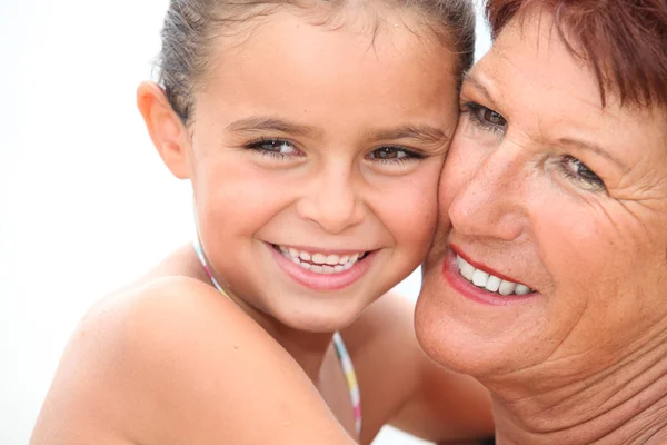 Grandmother and granddaughter — Stock Photo, Image