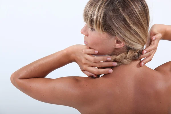 Woman with bare back — Stock Photo, Image