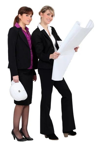 Two female architects — Stock Photo, Image