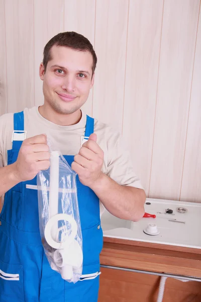 Smiling plumber — Stock Photo, Image