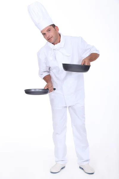 Šéfkuchař v práci — Stock fotografie