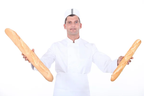 Portret van een bakker — Stockfoto