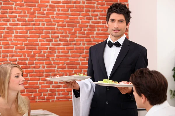 Waiter on service Royalty Free Stock Images