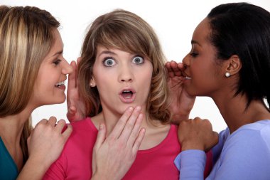 Trio of female gossips clipart