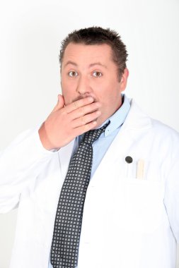 Male doctor mistake clipart