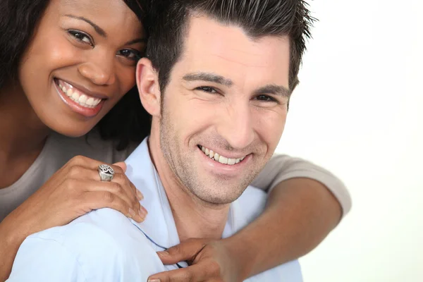 Portrait of a mixed-race couple — Stock Photo, Image