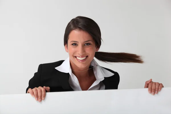 Mujer de negocios sonriendo — Foto de Stock