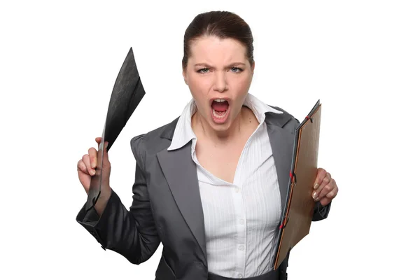 Wütende Geschäftsfrau — Stockfoto