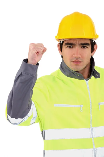 A determined construction worker. — Stock Photo, Image