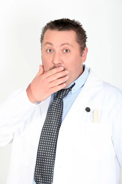 Male doctor mistake — Stock Photo, Image