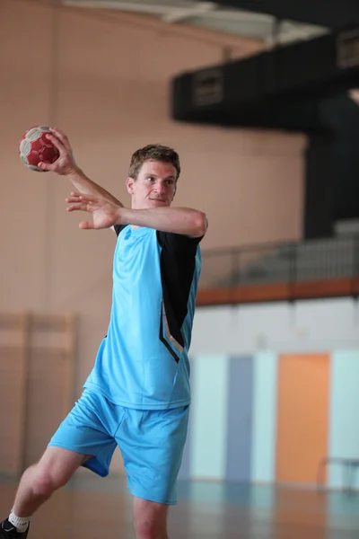 Handball player in action — Stock Photo, Image